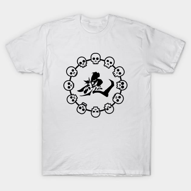 Skull Bracelet Black Spirit T-Shirt by felixbunny